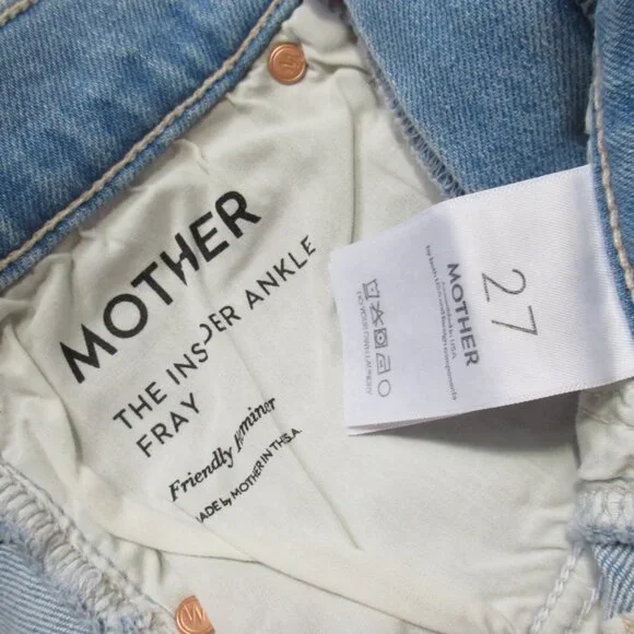 NWT Mother Insider Ankle Fray in Friendly Reminder High Crop Bootcut Jeans 27 - Picture 9 of 13